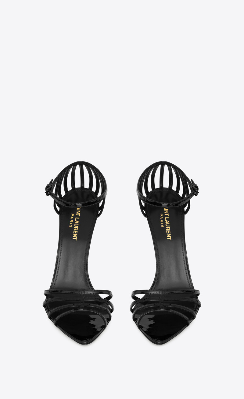 SAINT LAURENT milena sandals in patent leather outlook