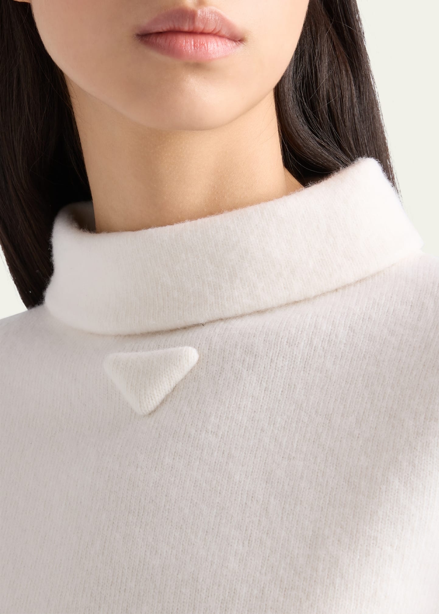 Turtleneck Lambswool Knit Sweater - 4