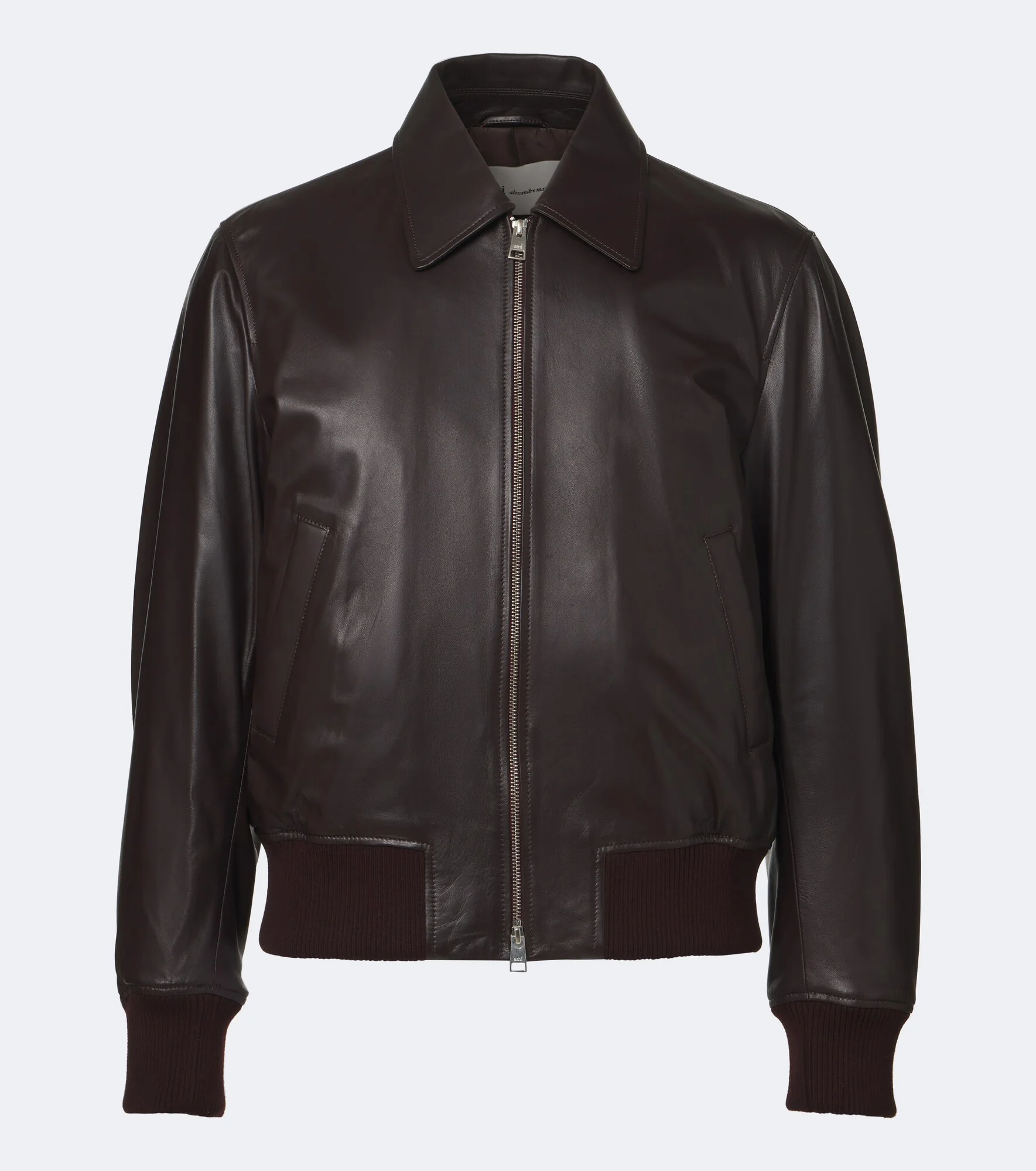 Leather blouson jacket - 1