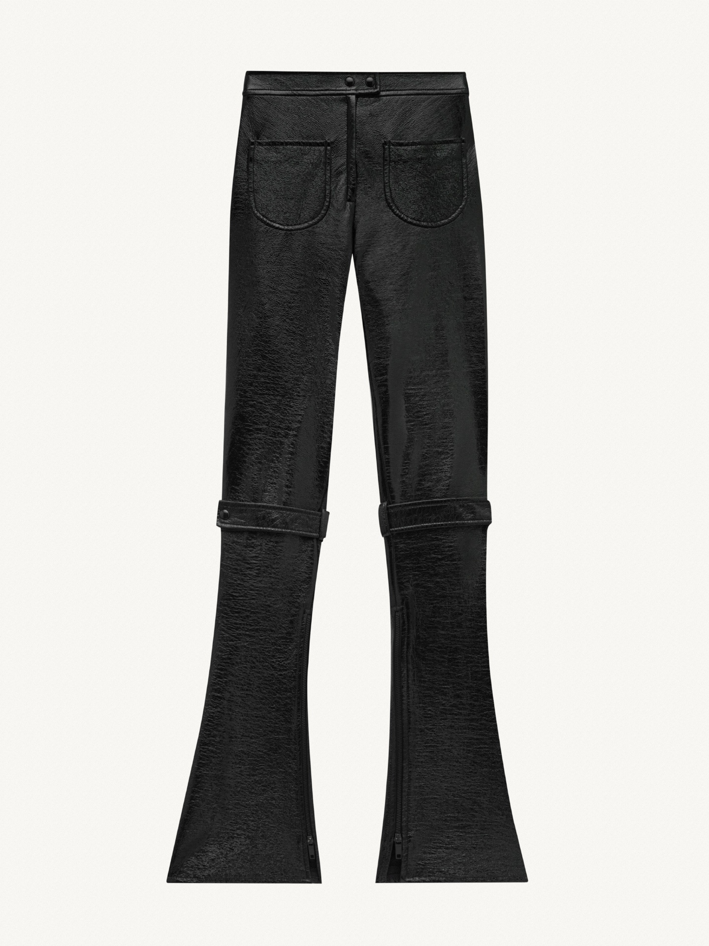 FLAP VINYL TROUSERS - 1
