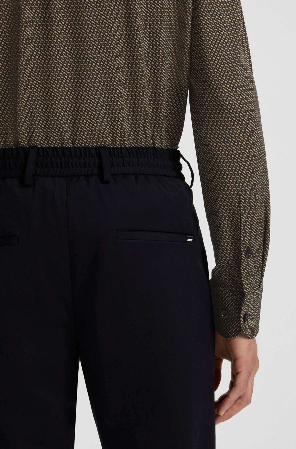 SLIM-FIT SHIRT IN COTTON WITH MONOGRAM PRINT - 6