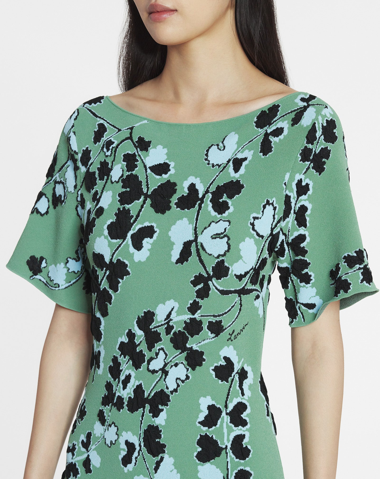 JACQUARD MIDI DRESS - 5