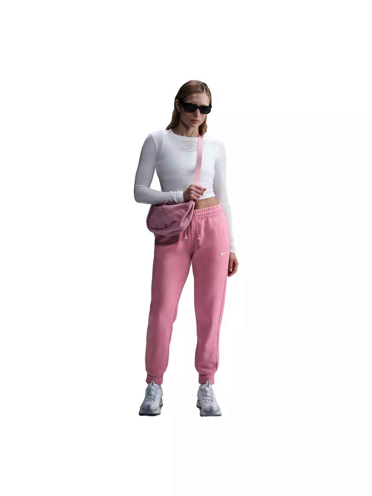 Women's Sportswear Phoenix Fleece Mid-Rise Sweatpants - Pink - 3