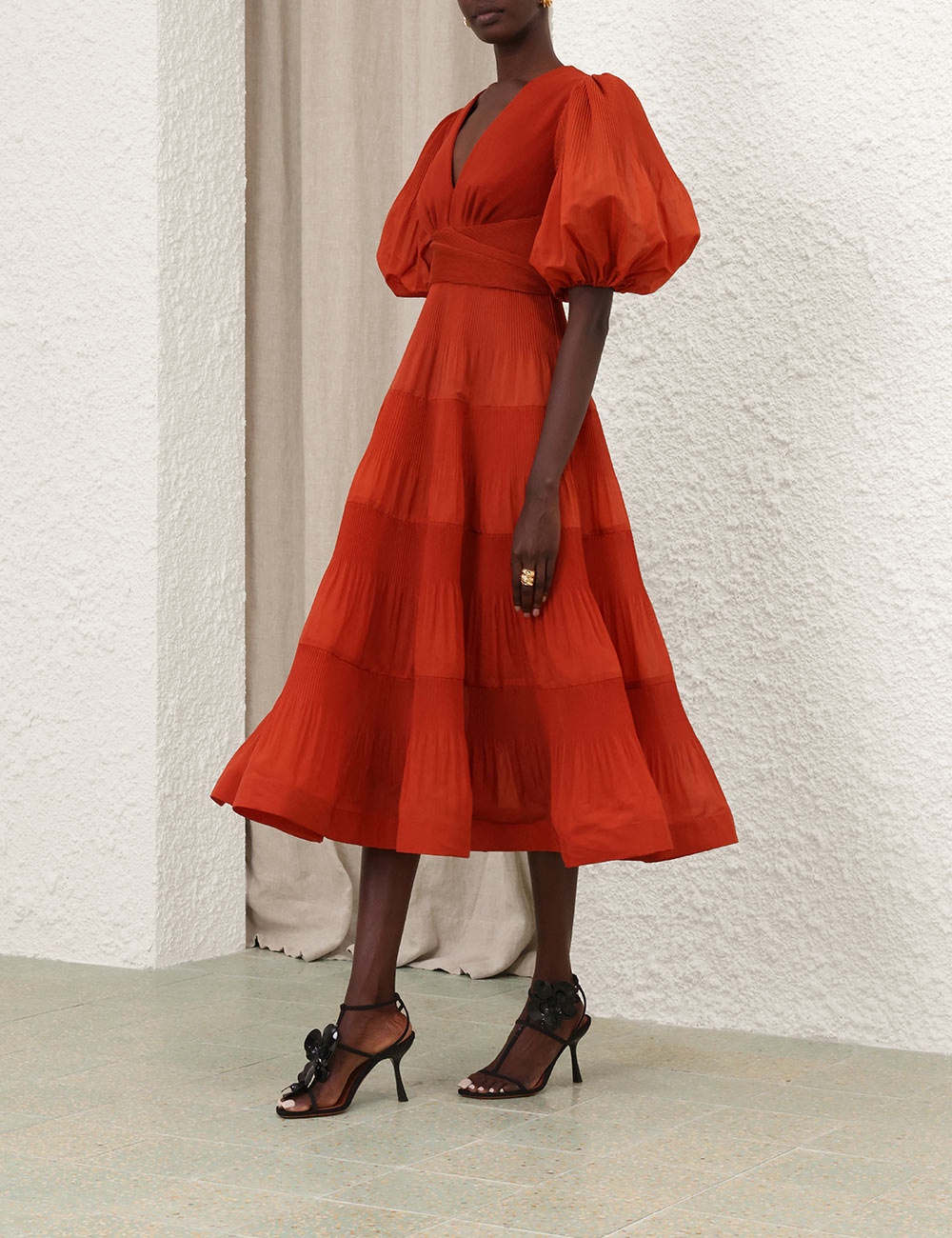 【Zimmermann】PLEATED MIDI DRESS 大人気 プリーツミディドレス Zimmermann PLEATED MIDI DRESS | REVERSIBLE