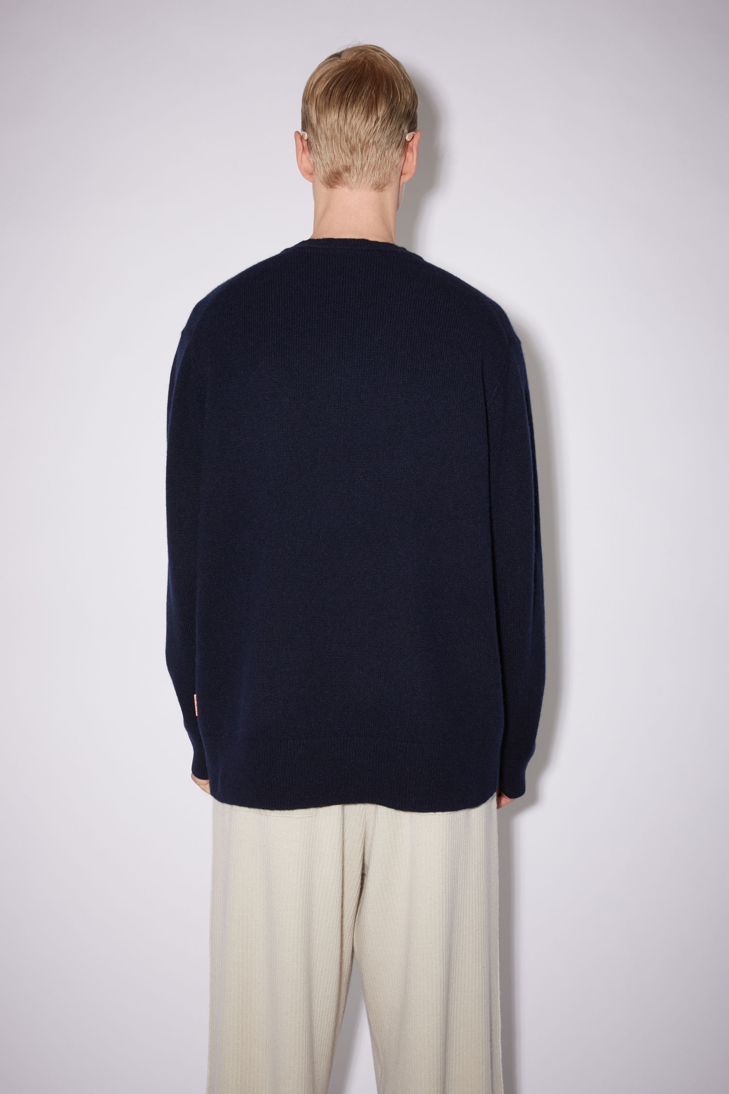 Wool blend sweater - Navy blue - 3