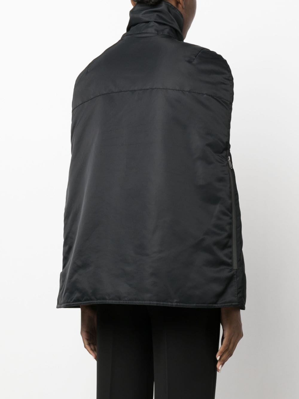 logo-patch bomber cape - 4