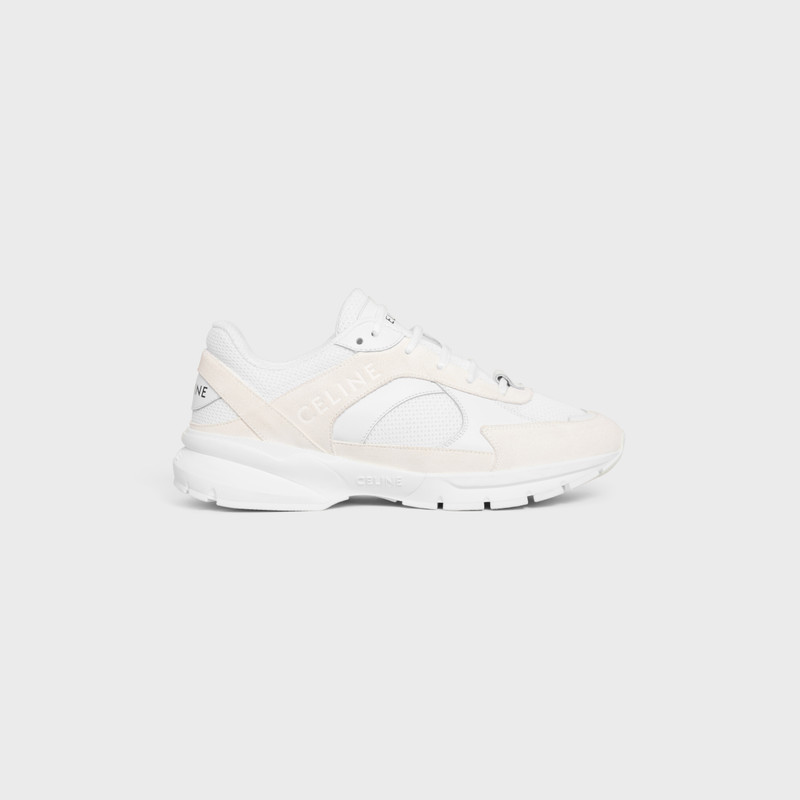 CELINE RUNNER CR-03 LOW LACE-UP SNEAKER in MESH, SUEDE CALFSKIN AND CALFSKIN 1