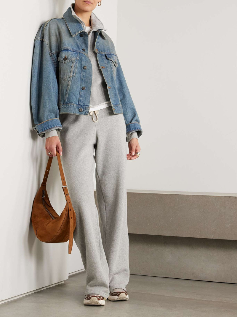 LES TIEN Eazy cotton-jersey track pants Gray outlook