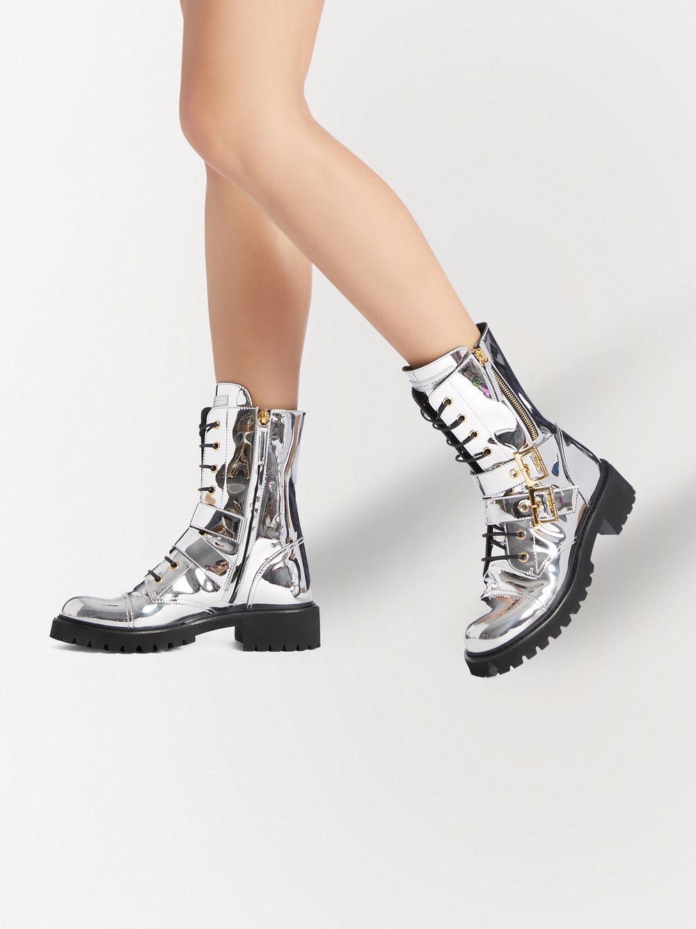 Tifa metallic calf-length boots - 4