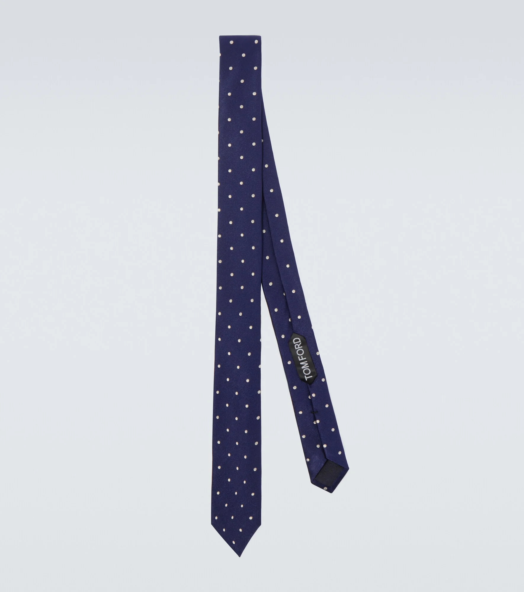 Polka-dot silk twill tie - 1