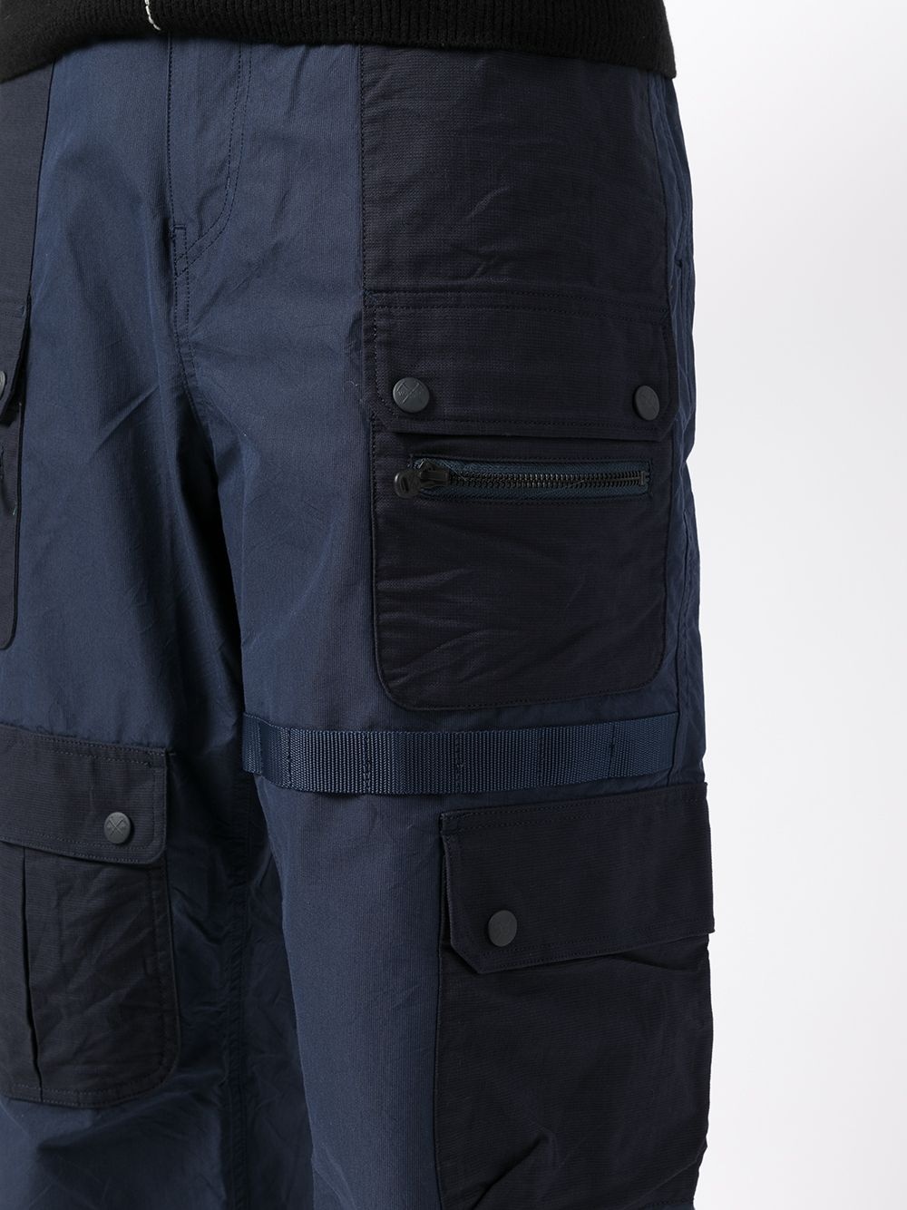 multi-pocket cotton-blend parachute trousers - 5