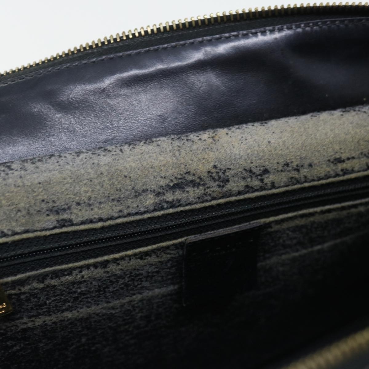 CELINE Macadam Canvas Hand Bag Pvc Brown Black - 11