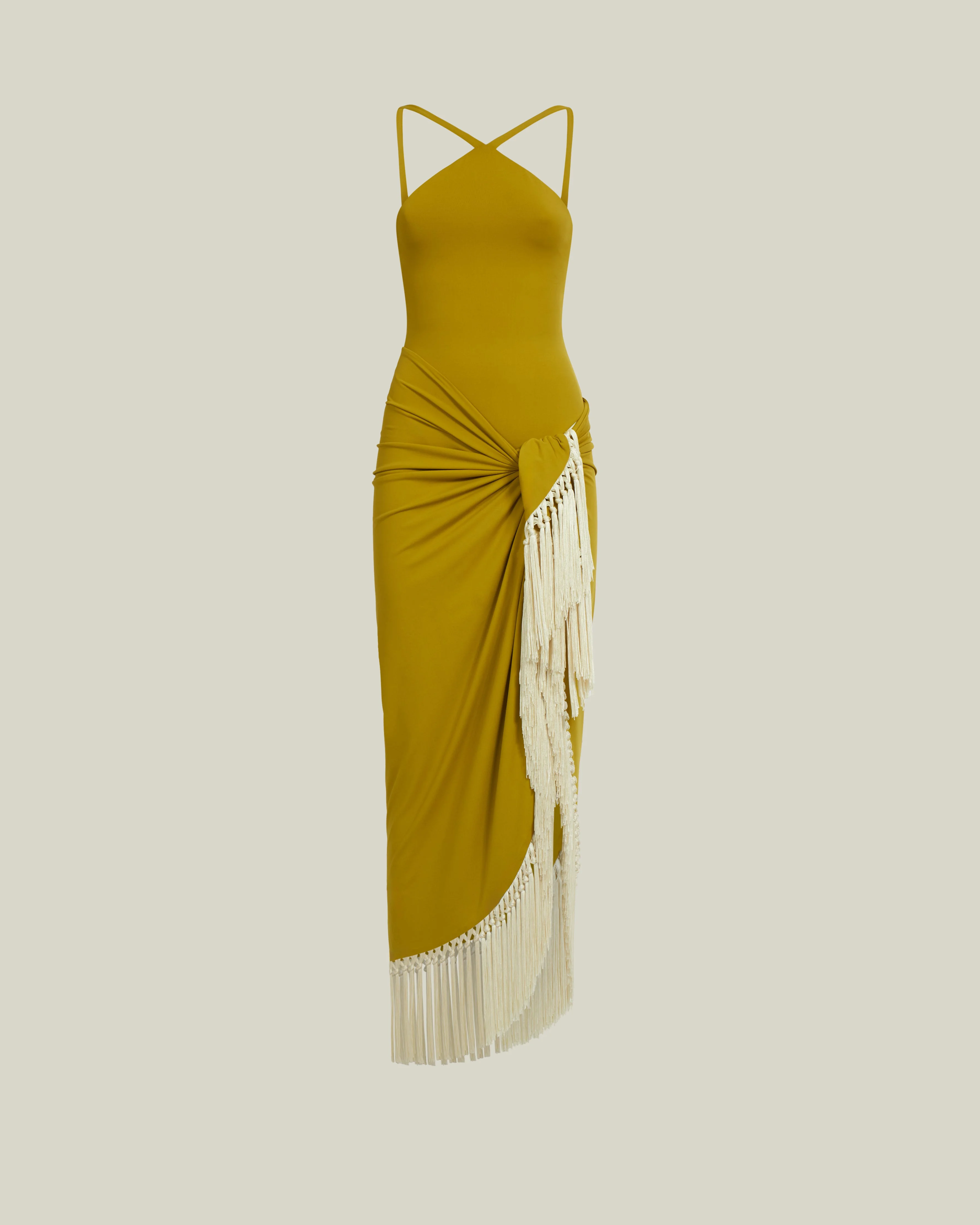 Hera Artisanal Swimsuit in Chartreuse - 1