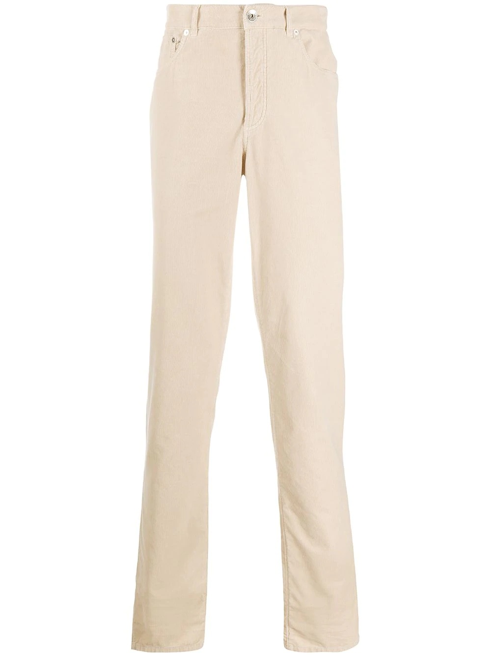 corduroy straight-leg trousers - 1