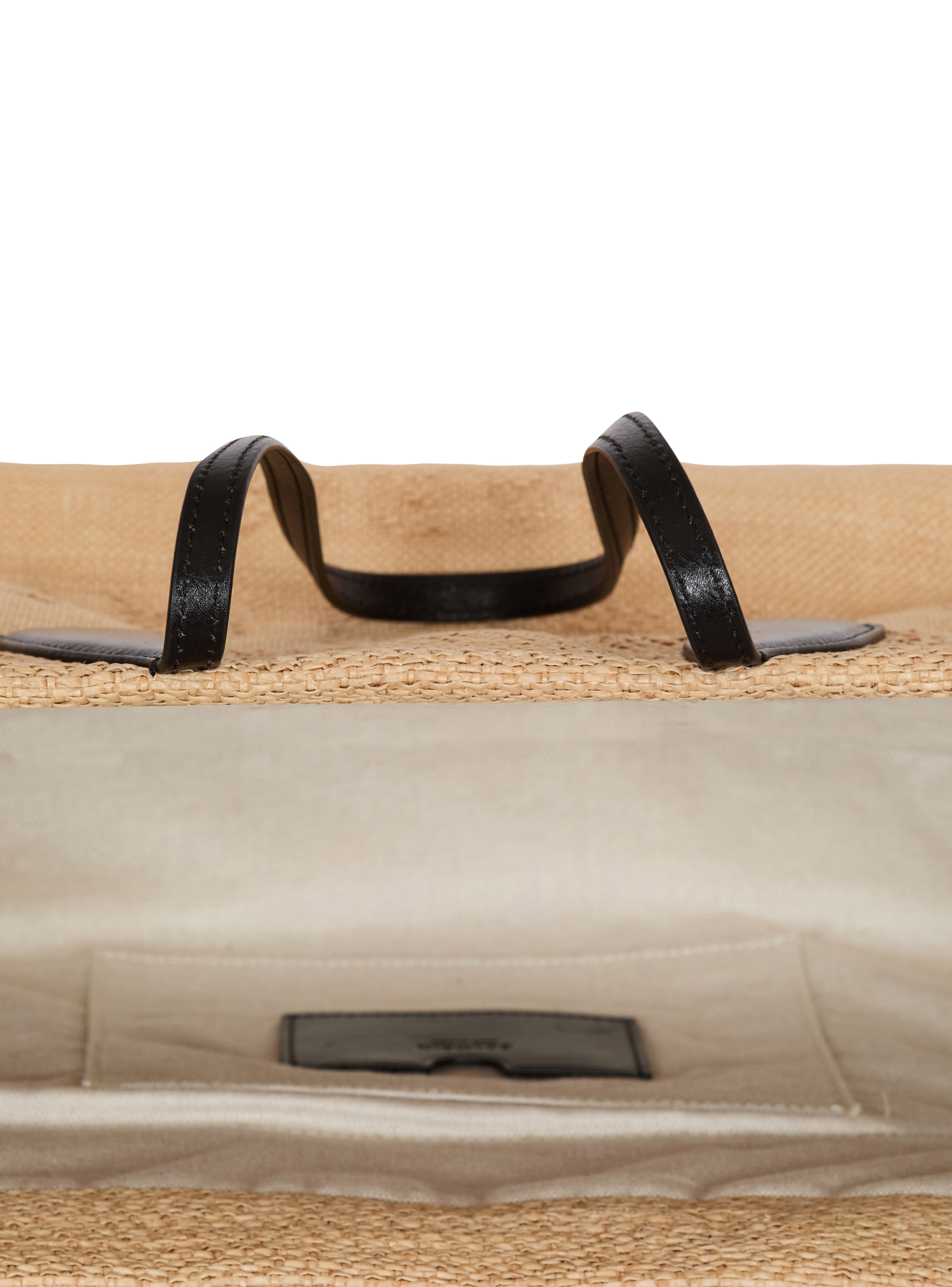 Track raffia tote bag - 6