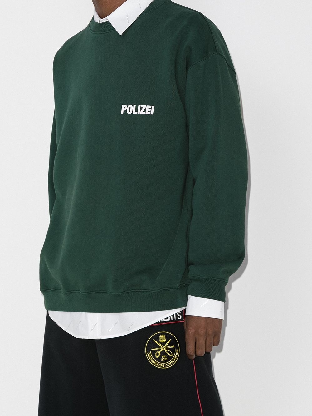 Polizei-print long-sleeve sweatshirt - 2