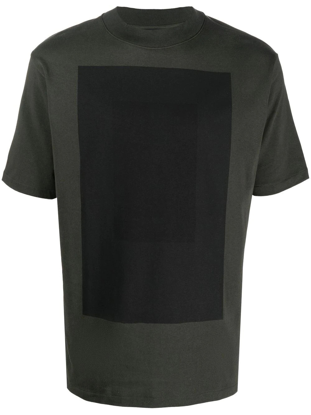 rectangle-print short-sleeve T-shirt - 1