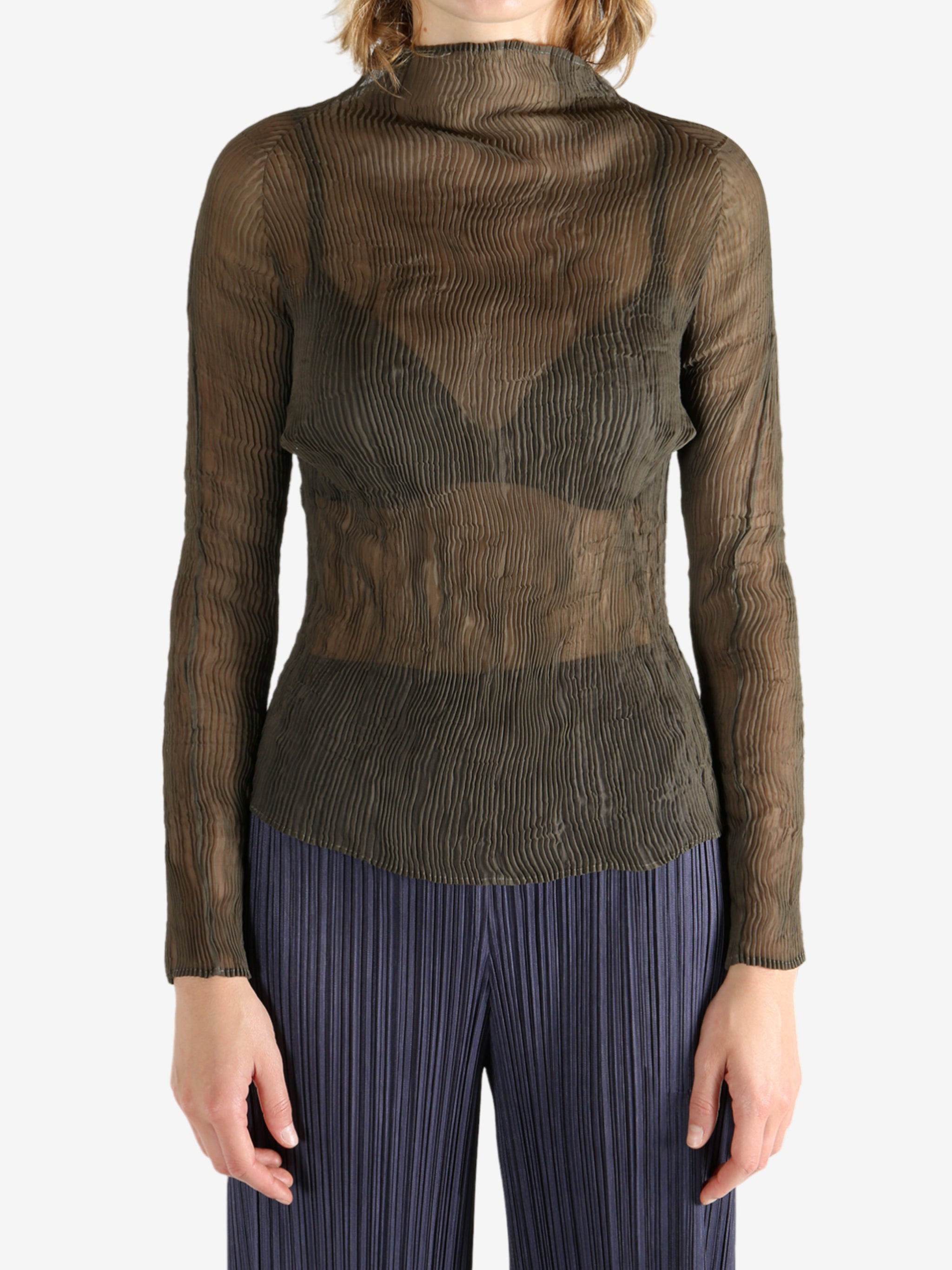 ISSEY MIYAKE - Women Chiffon Twist 1 Shirt - 1