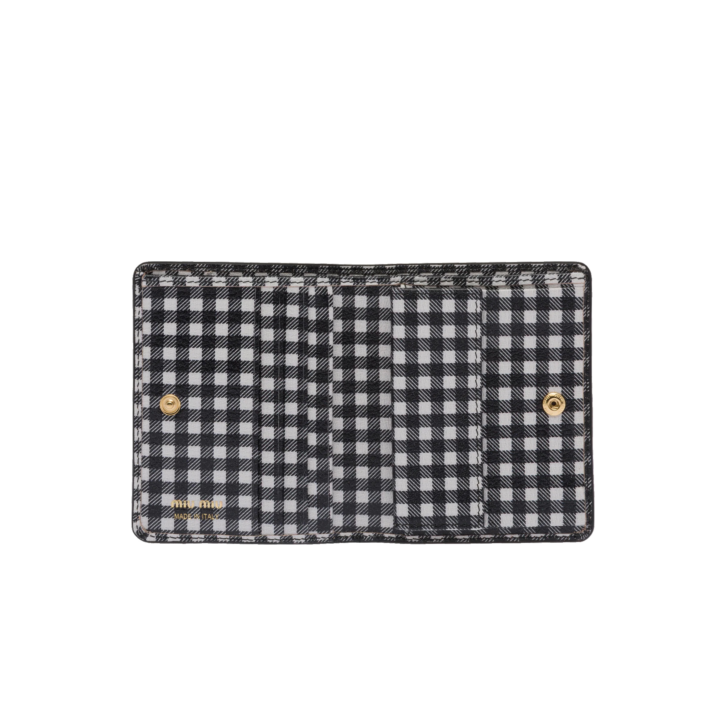 Small printed Madras leather wallet - 5