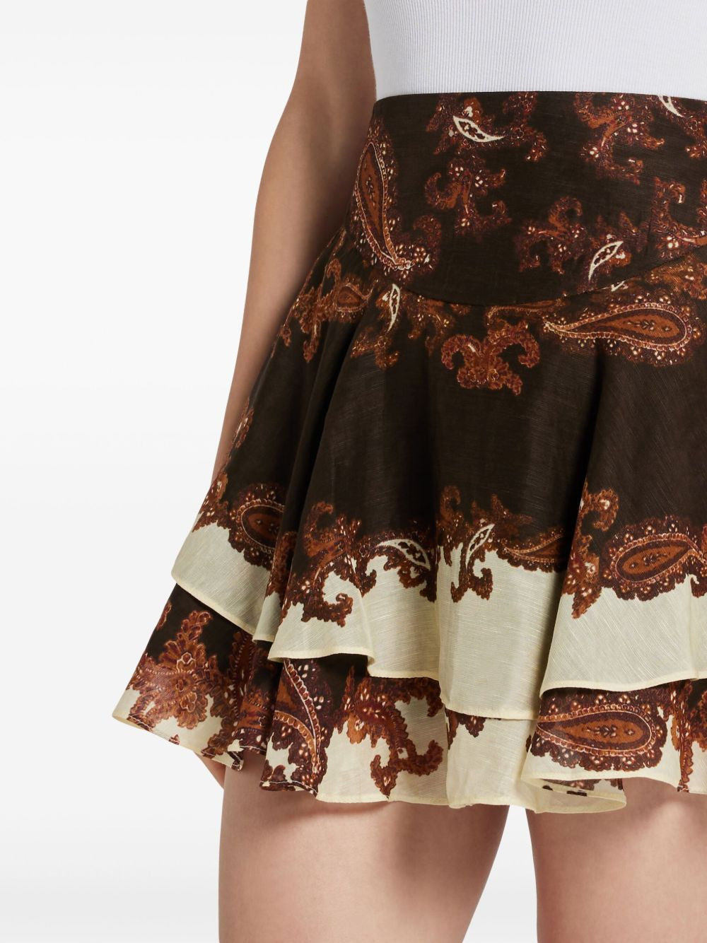 paisley-print mini skirt - 5