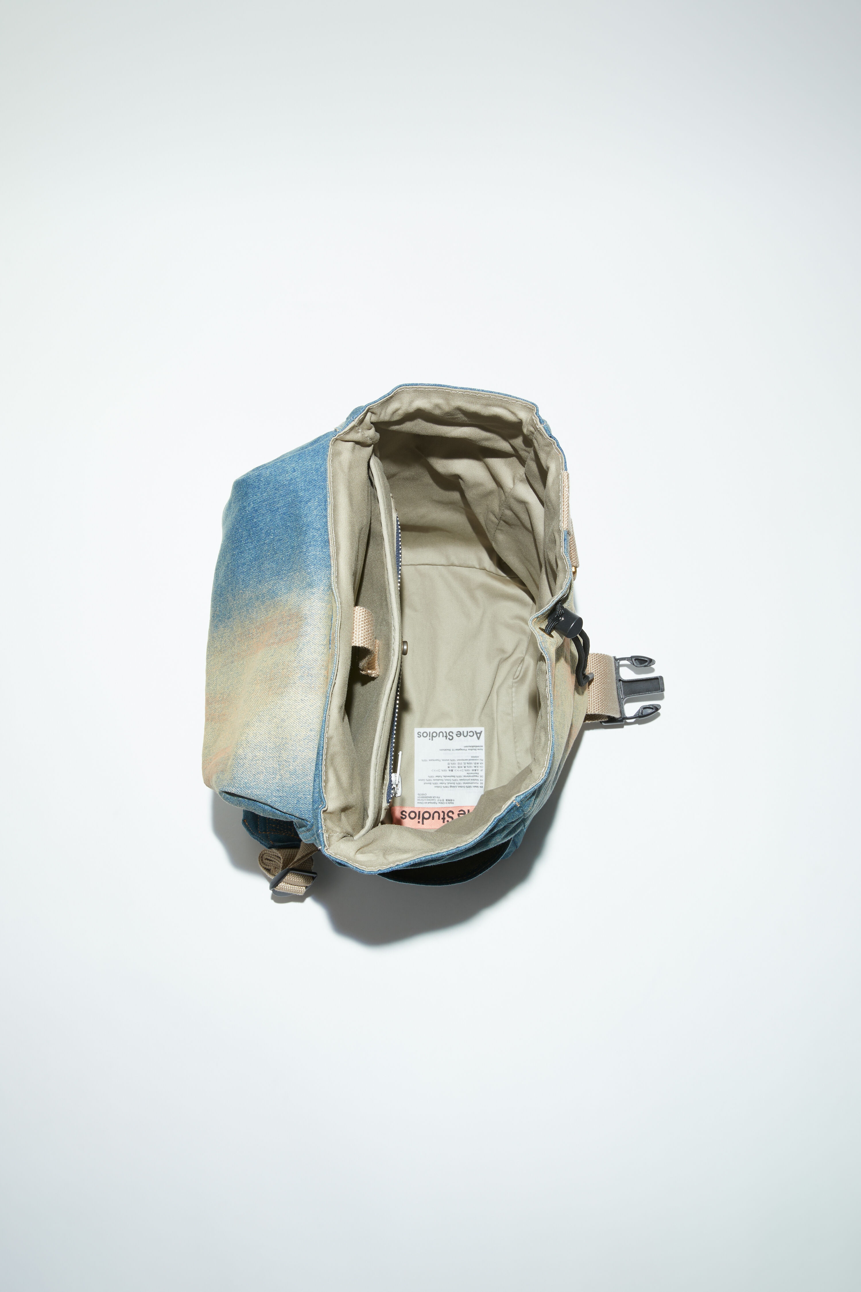 Denim backpack - Light blue/beige - 5
