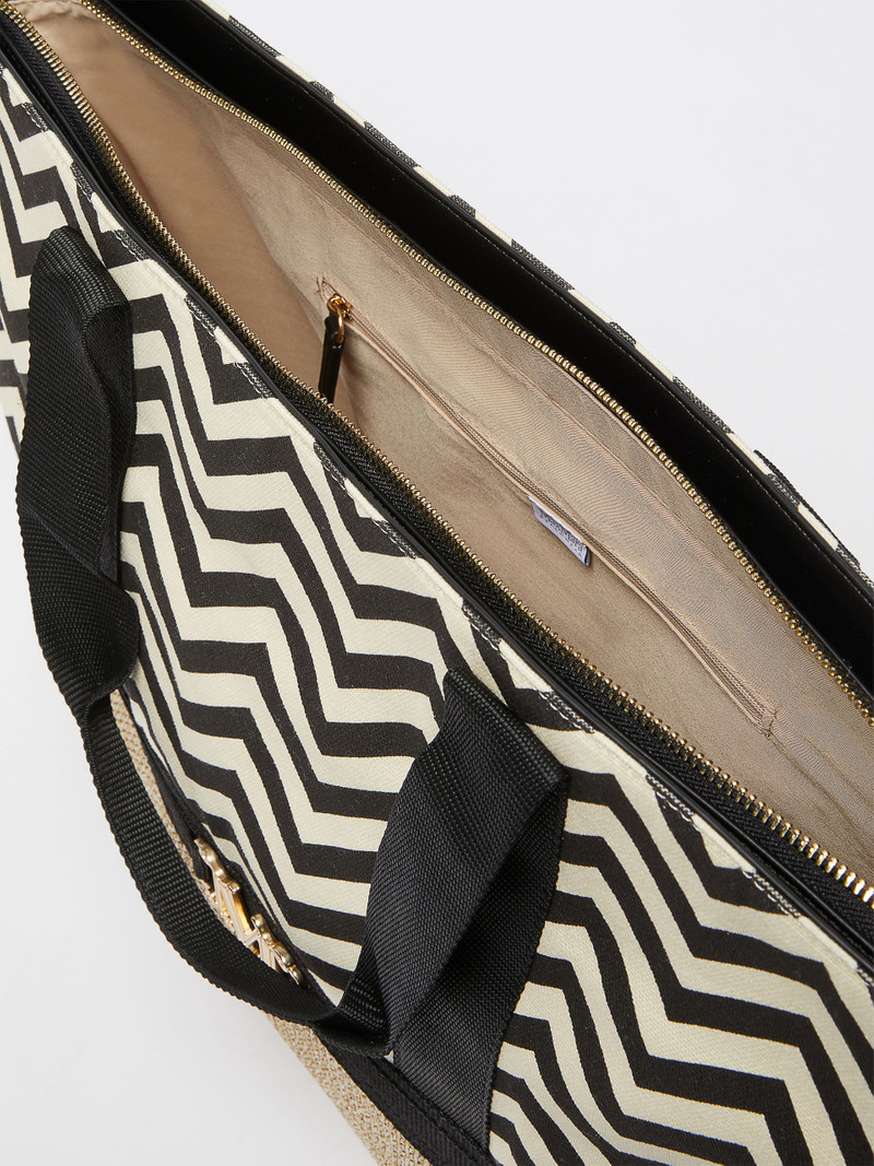 NINFE Printed canvas shopper bag 5