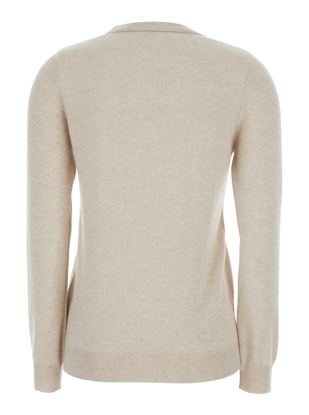 Brunello Cucinelli Women Beige Sweater With Round Neck In Cashmere Woman - 2