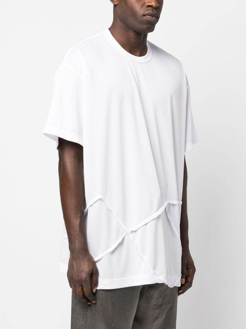 exposed-seam short-sleeve T-shirt - 3