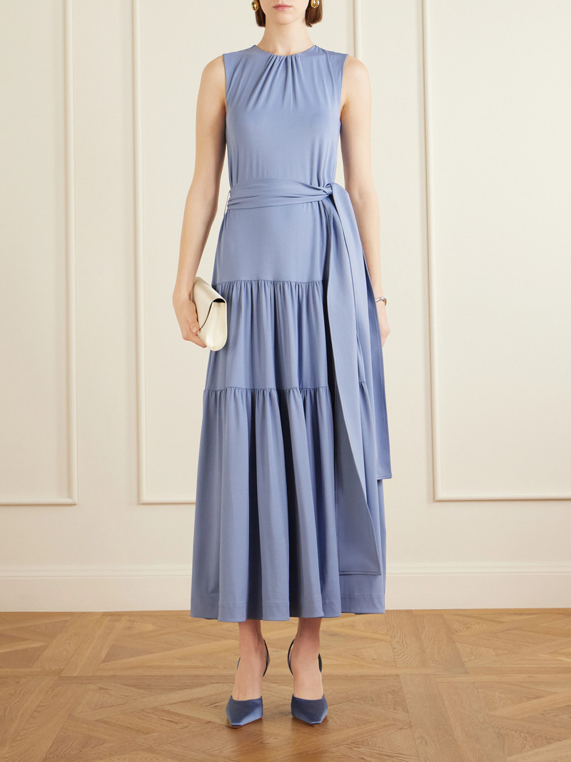 Altuzarra Liza Belted Tiered Gathered Jersey Maxi Dress outlook