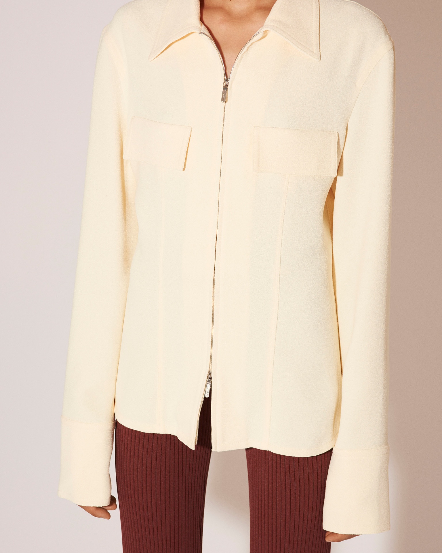 CAMELLIAS - Boucle-crepe jacket - Vanilla - 5