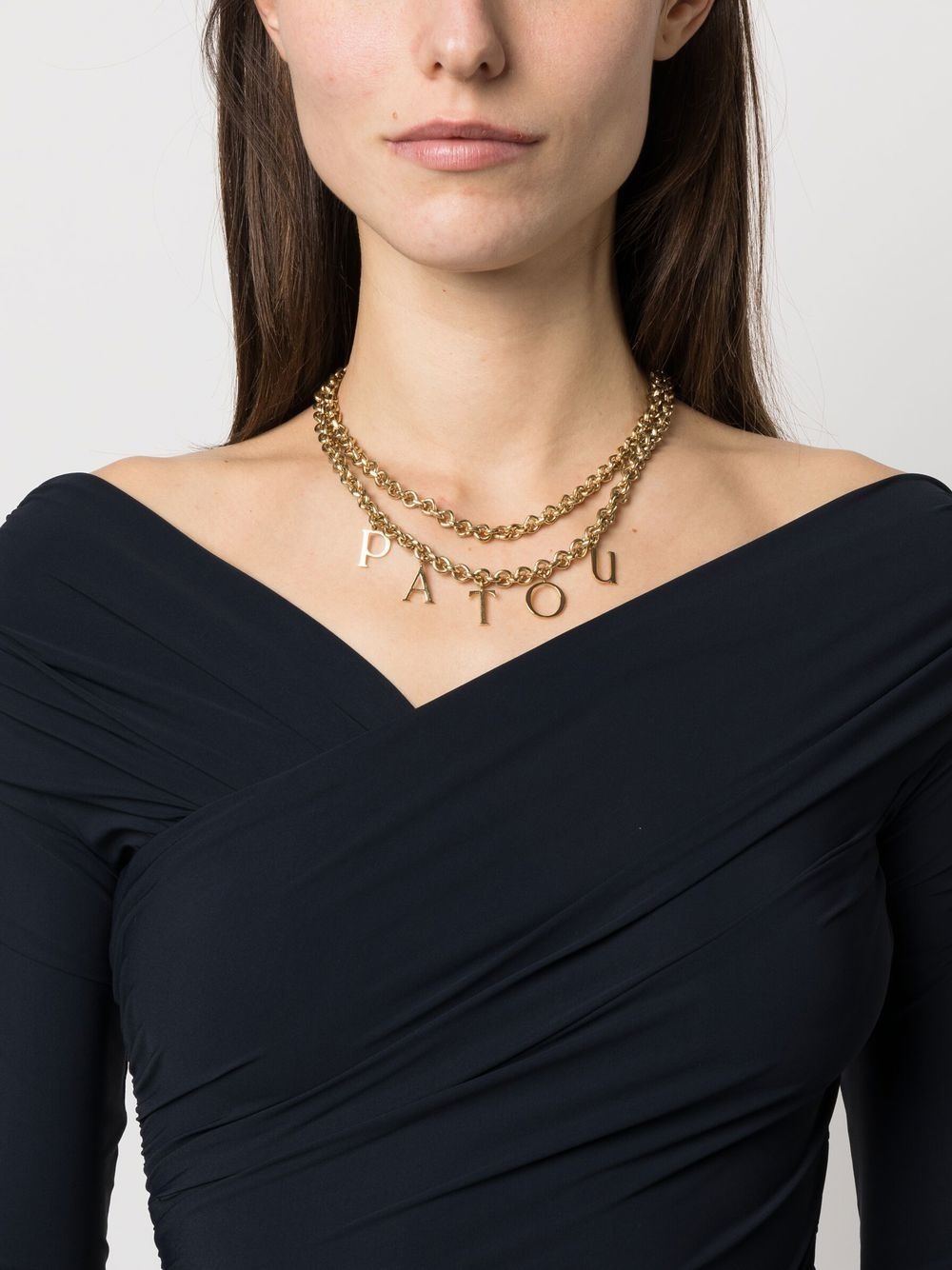 logo chain choker necklace - 2