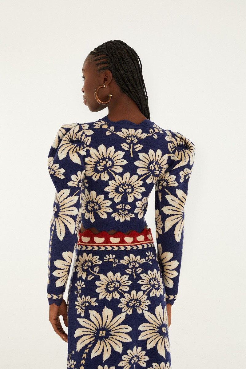 Blue Luna Puff Sleeve Knit Top 3