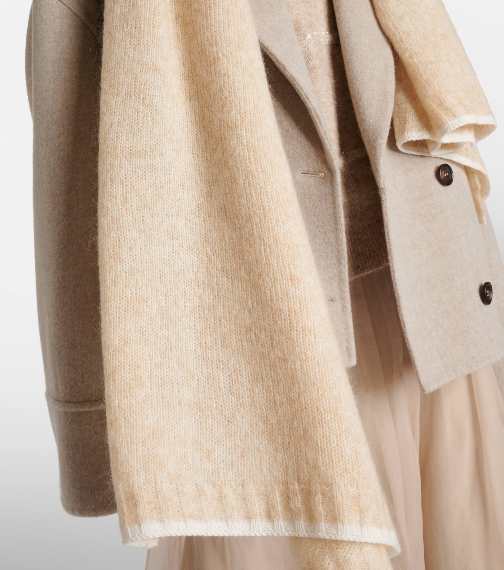 Cable-knit mohair scarf - 3