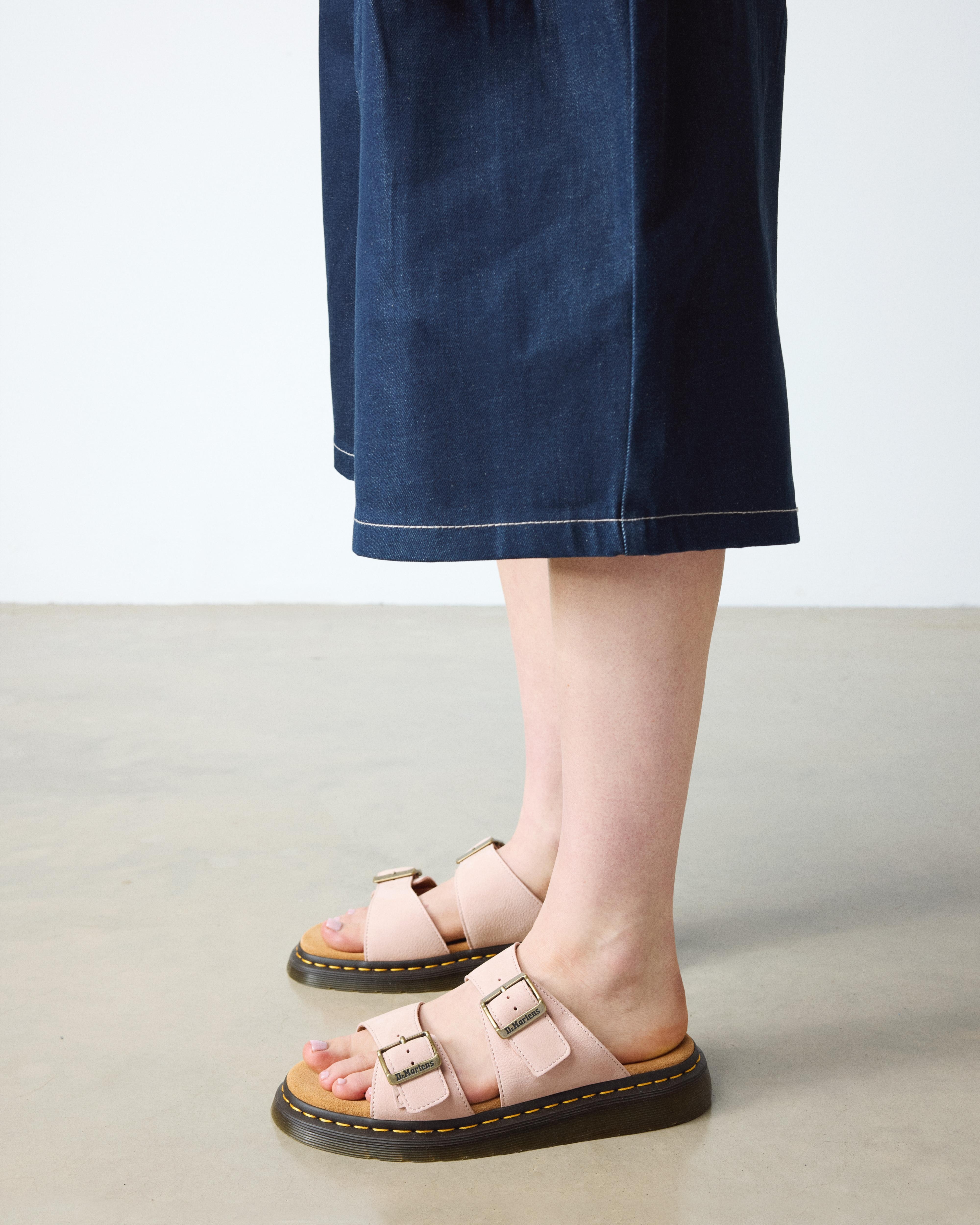 Josef Nubuck Leather Slide Sandals - 6