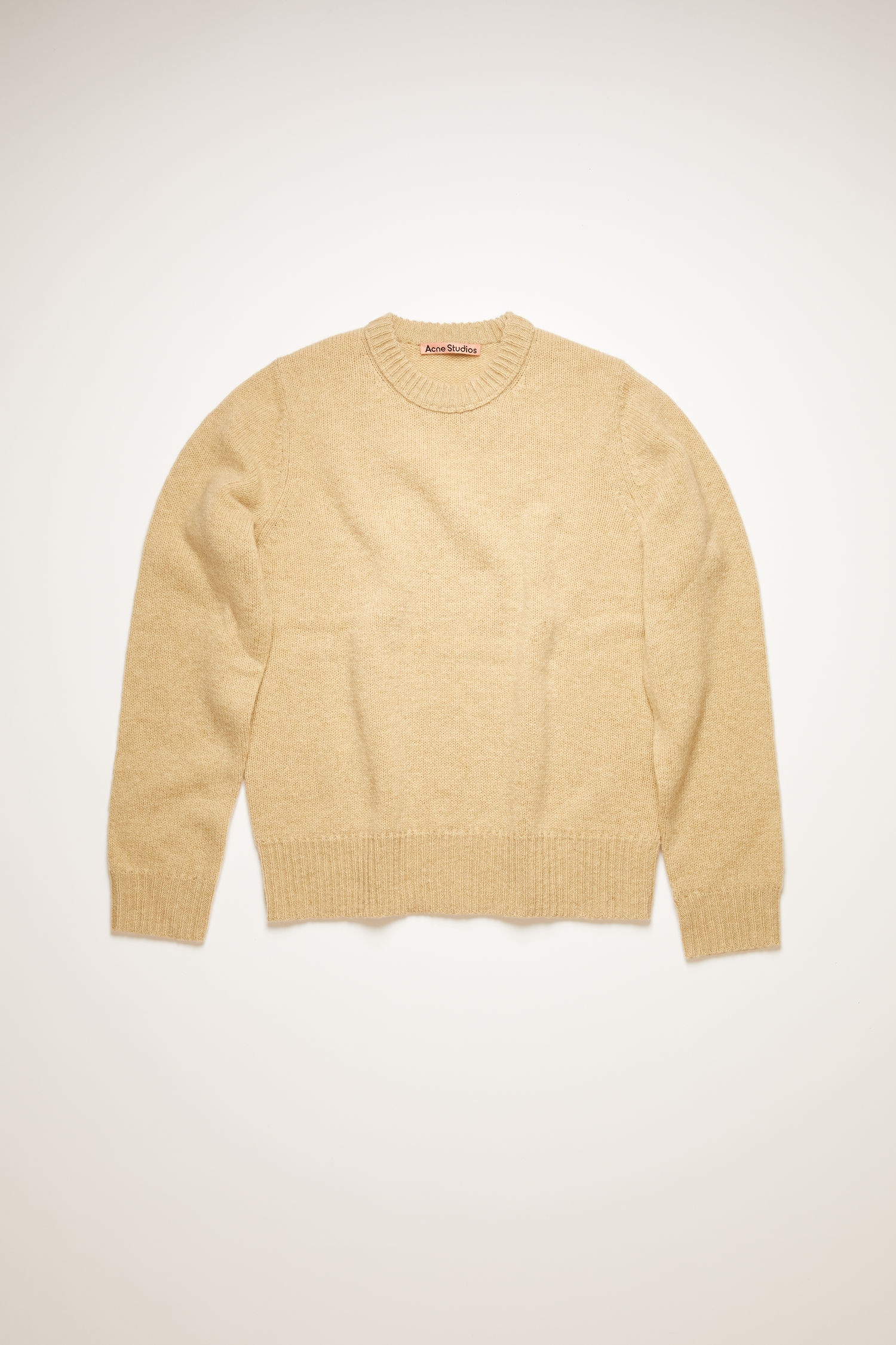 Shetland wool sweater beige melange - 1