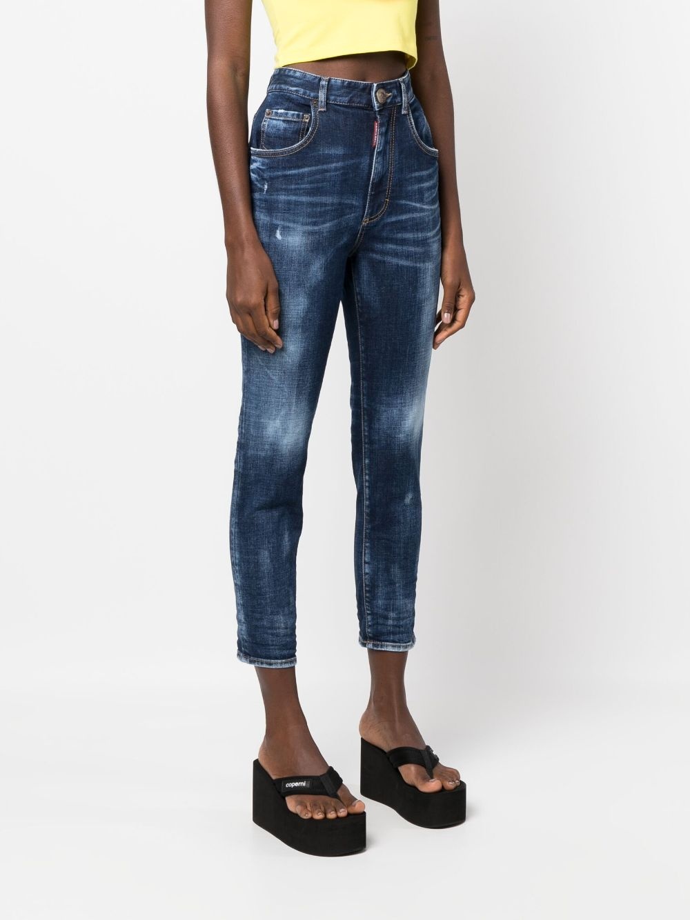 high-waist cropped jeans - 3