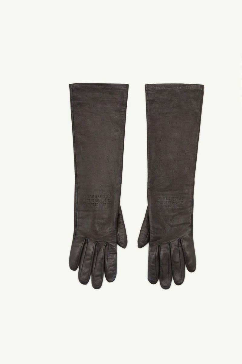 Mid-length leather gloves 1
