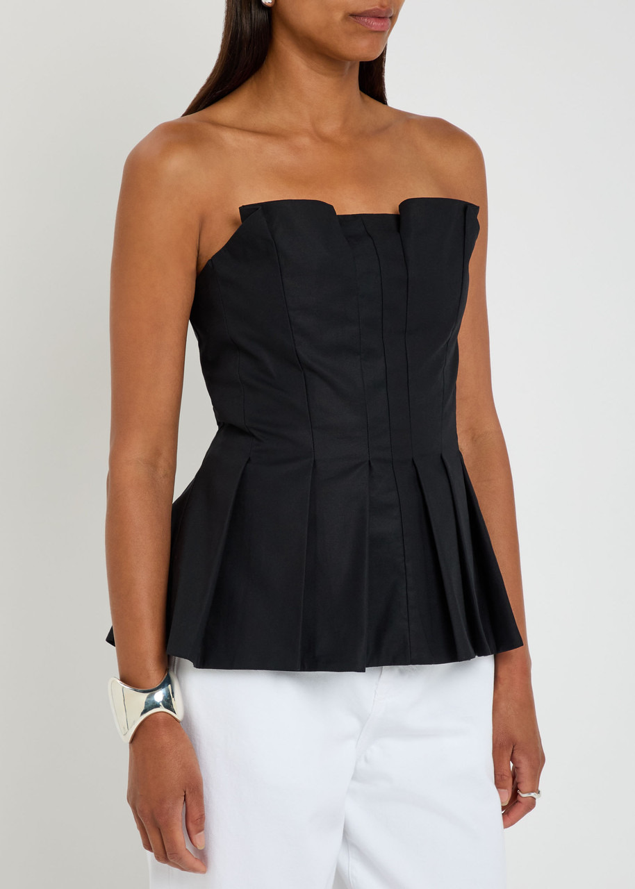 Reformation Ashlyn Pleated Stretch-cotton top - 2