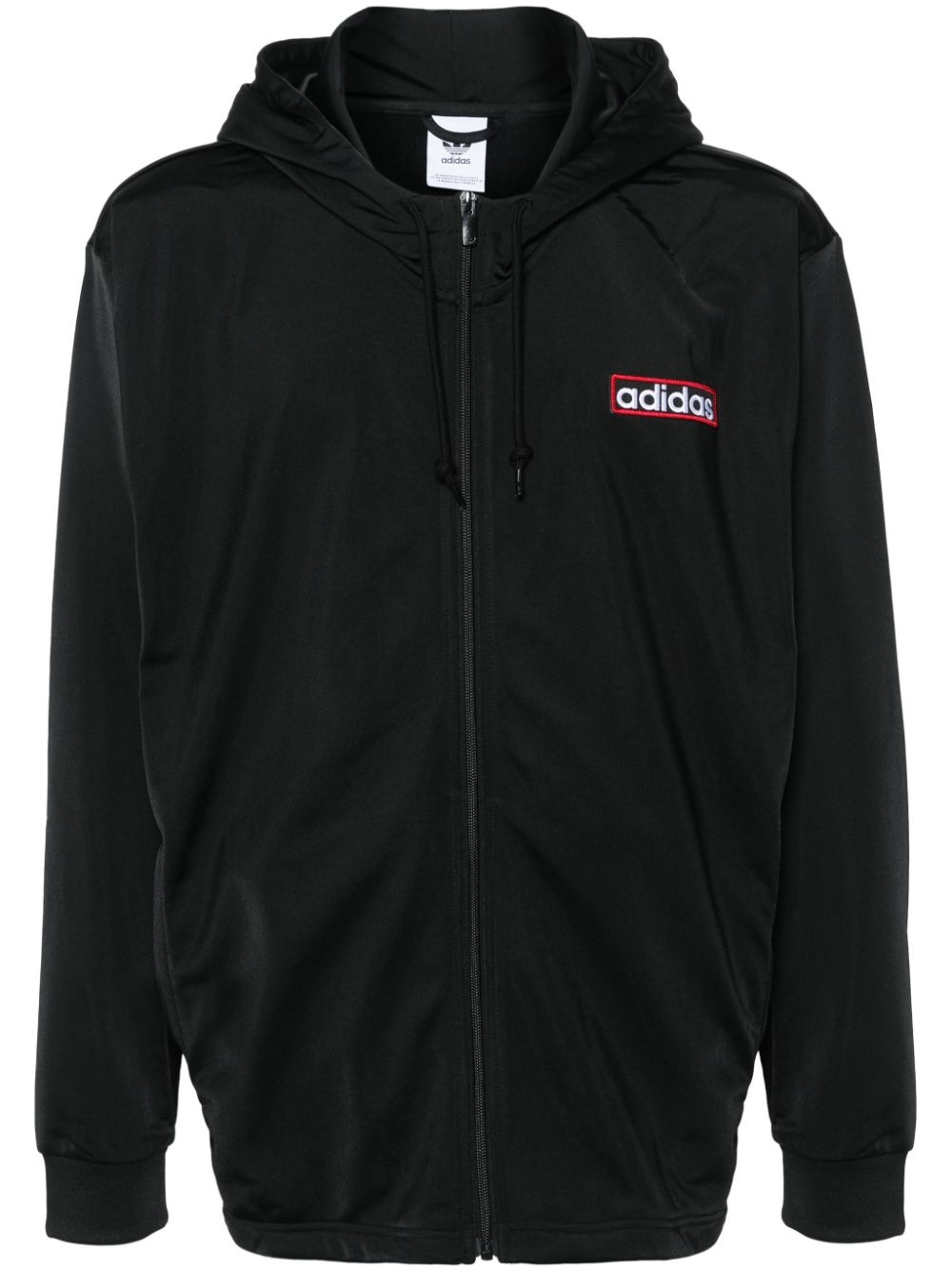 logo-embroidered zipped hoodie - 1