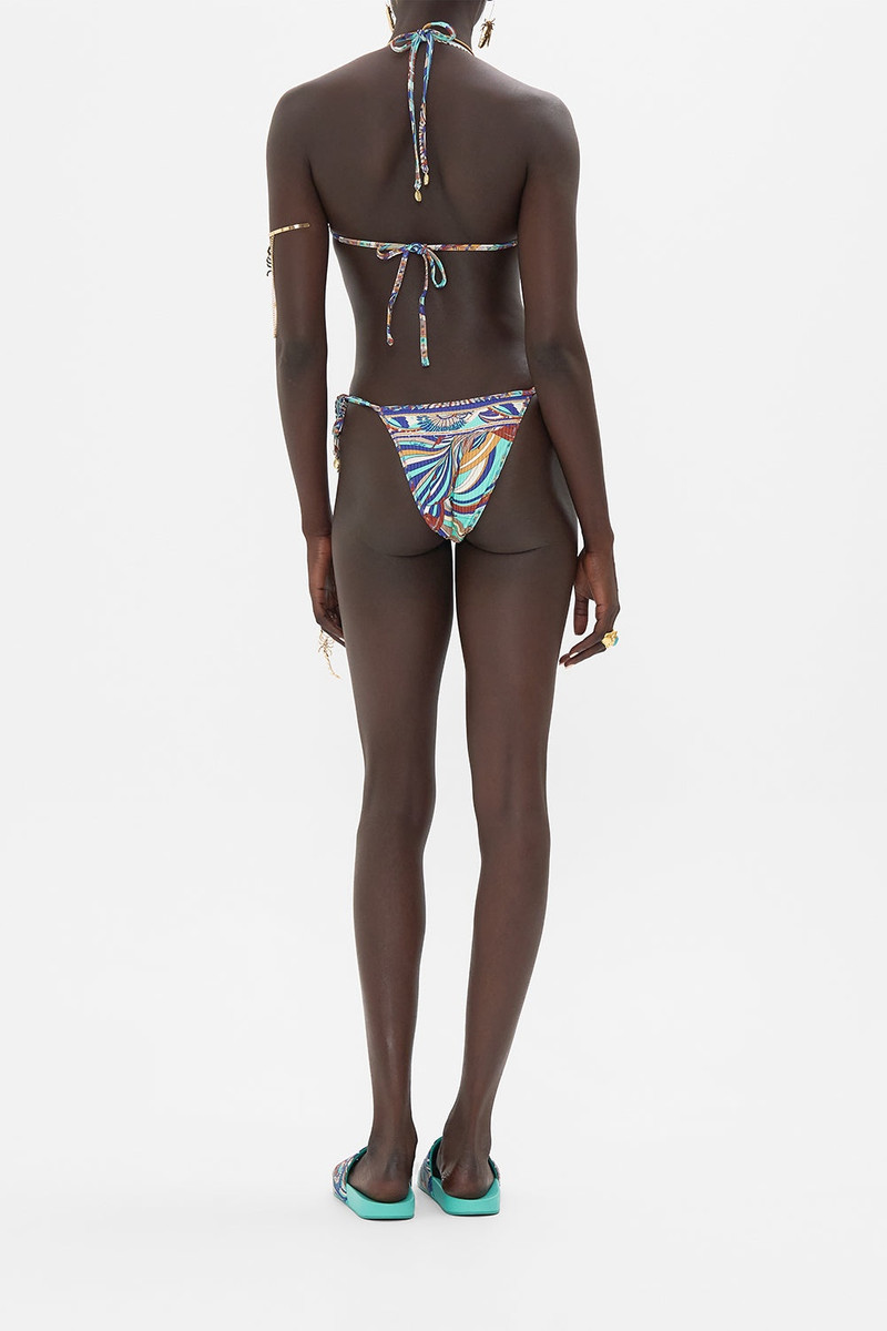 TRI BRA BIKINI WITH MULTICOLOUR STITCH DETAIL 3