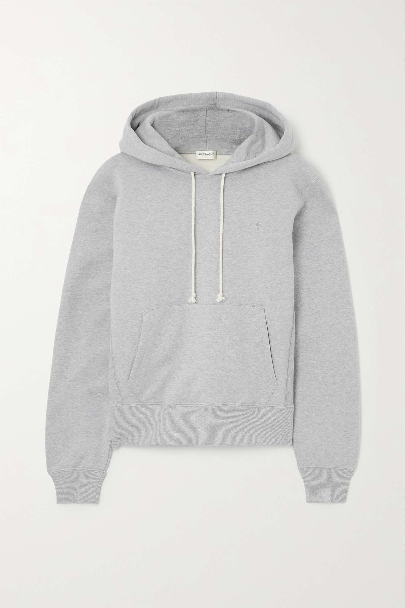 Embroidered cotton-jersey hoodie - 1