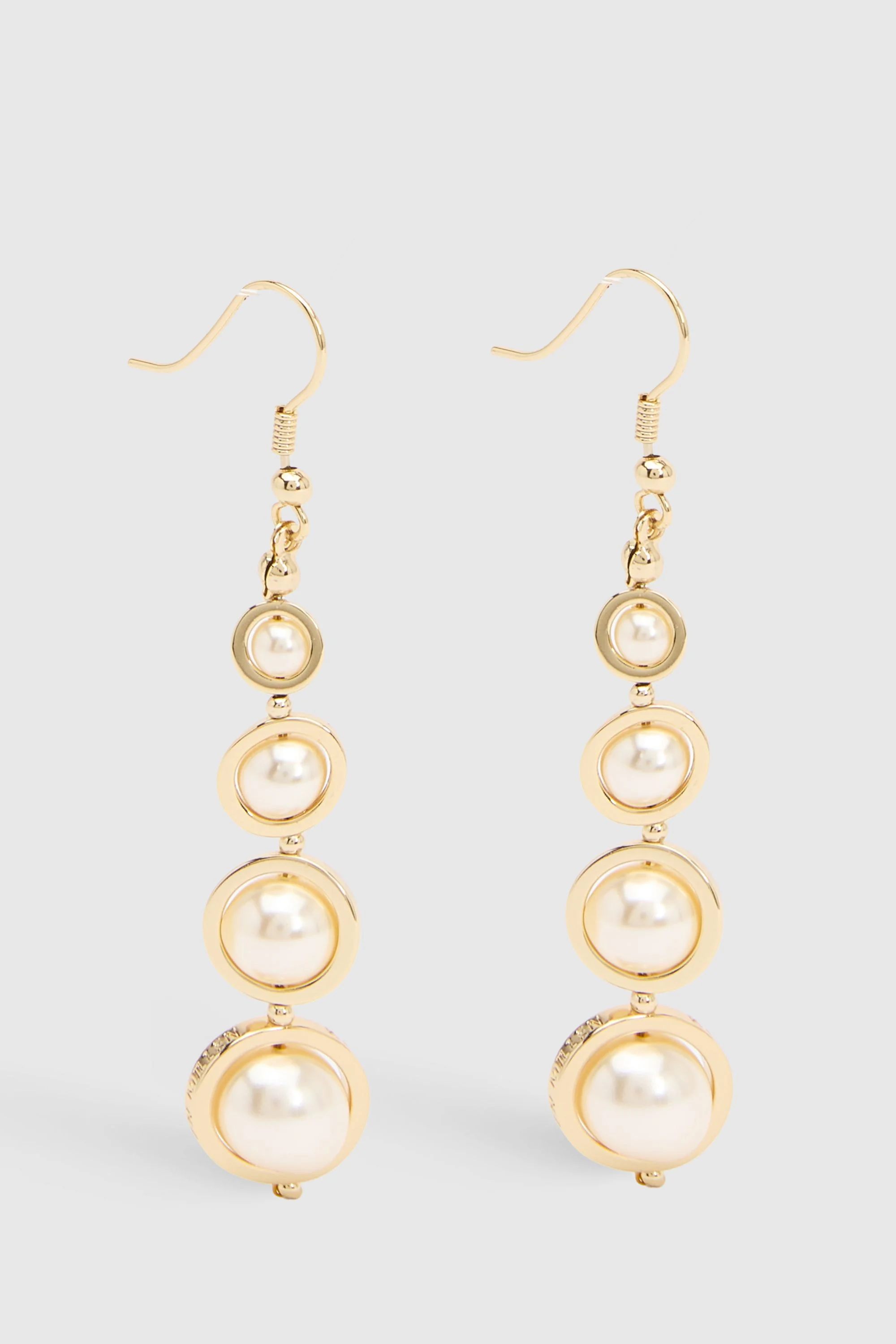 Logo Pearl Drop Earrings - 1
