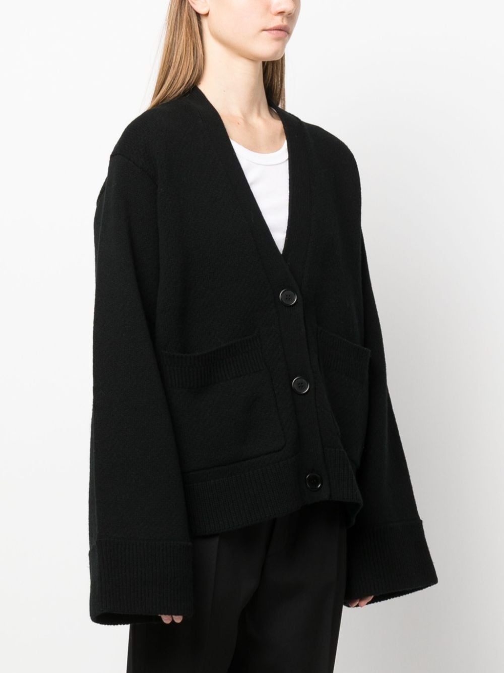 Memory boxy-fit wool cardigan - 3