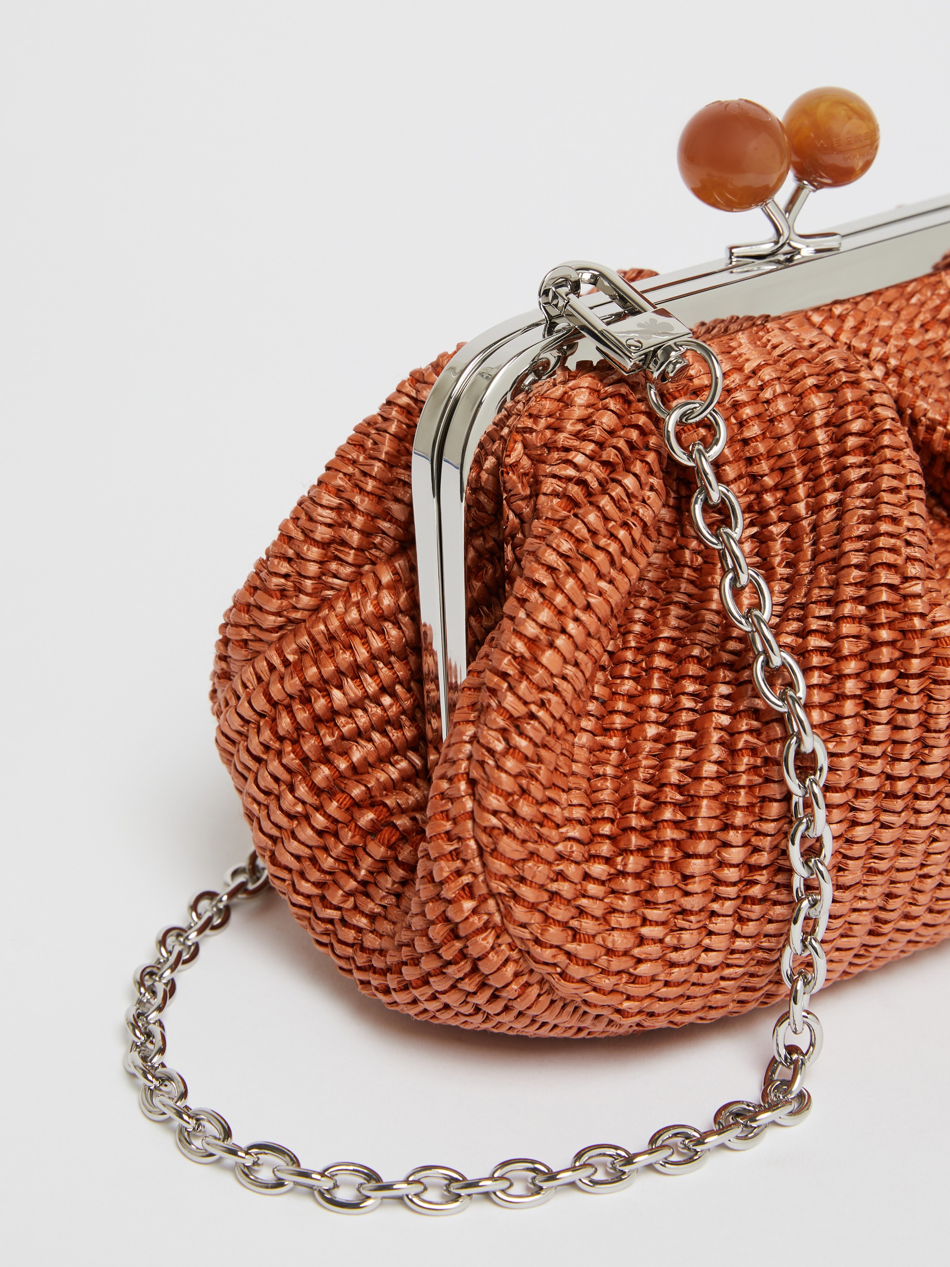 PALMAS Small raffia-effect Pasticcino Bag - 4