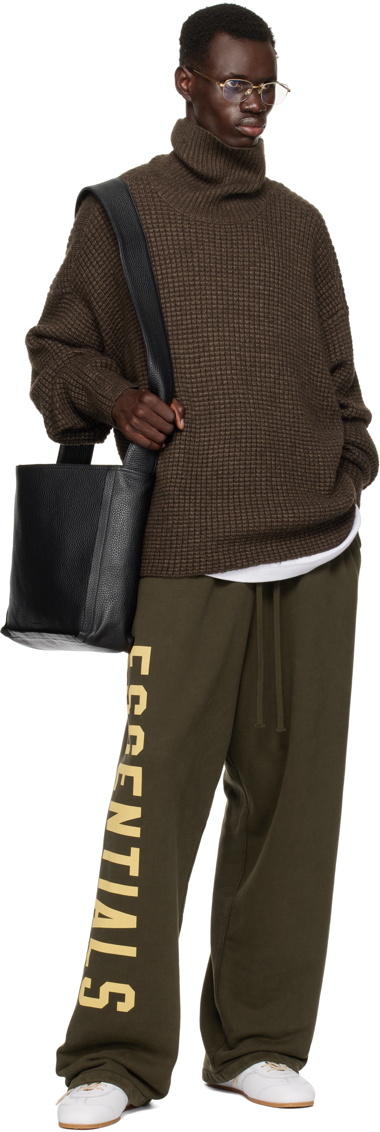 Brown Heavy Fleece Relaxed Sweatpants - 5