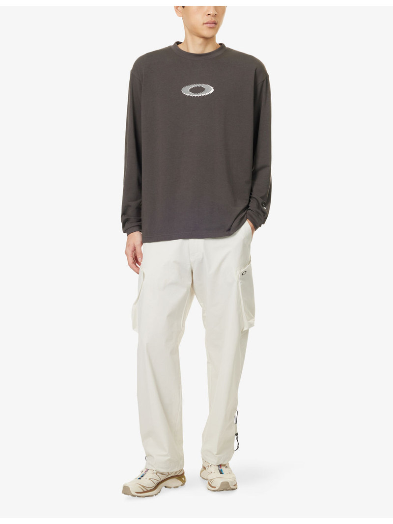 OAKLEY New Retro Long-Sleeves Stretch-Cotton Blend T-Shirt outlook