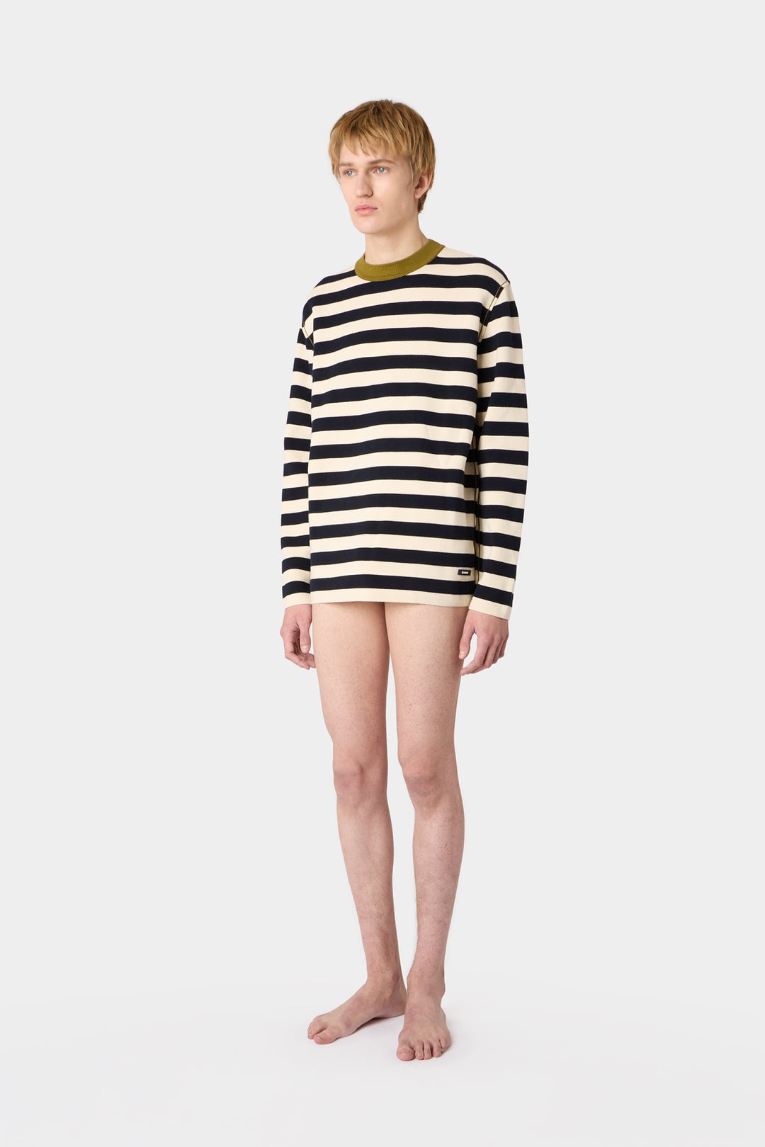 MAGLIAUNITA LONGSLEEVE T-SHIRT / cream & dark navy stripes - 4