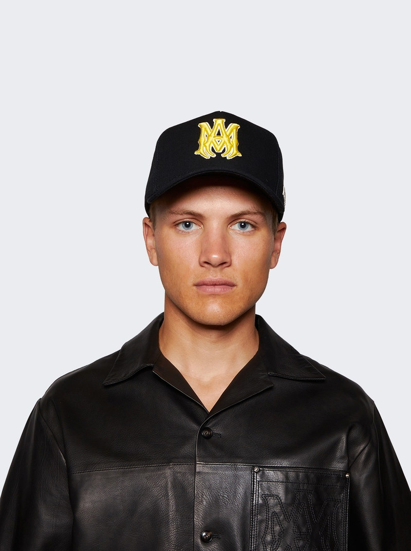 AMIRI Ma Outline Canvas Hat Black And Yellow outlook