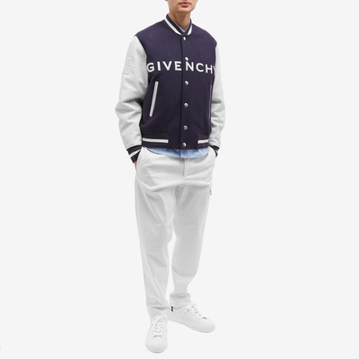 Givenchy Givenchy Logo Leather Varsity Jacket outlook