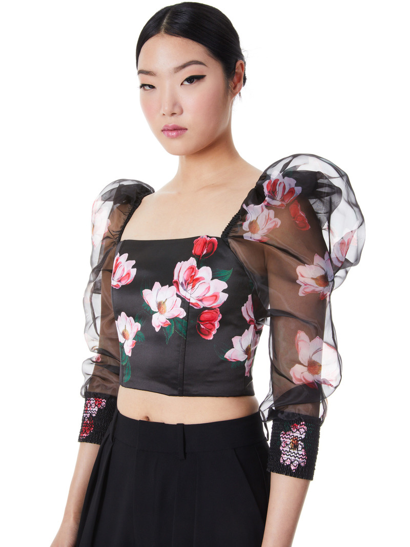 Alice + Olivia BAHARIA BUSTIER CROP TOP outlook